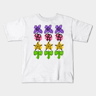 Lesbian Pride Flag in Symbols! (Redesign, Maya Kern Flag) Kids T-Shirt